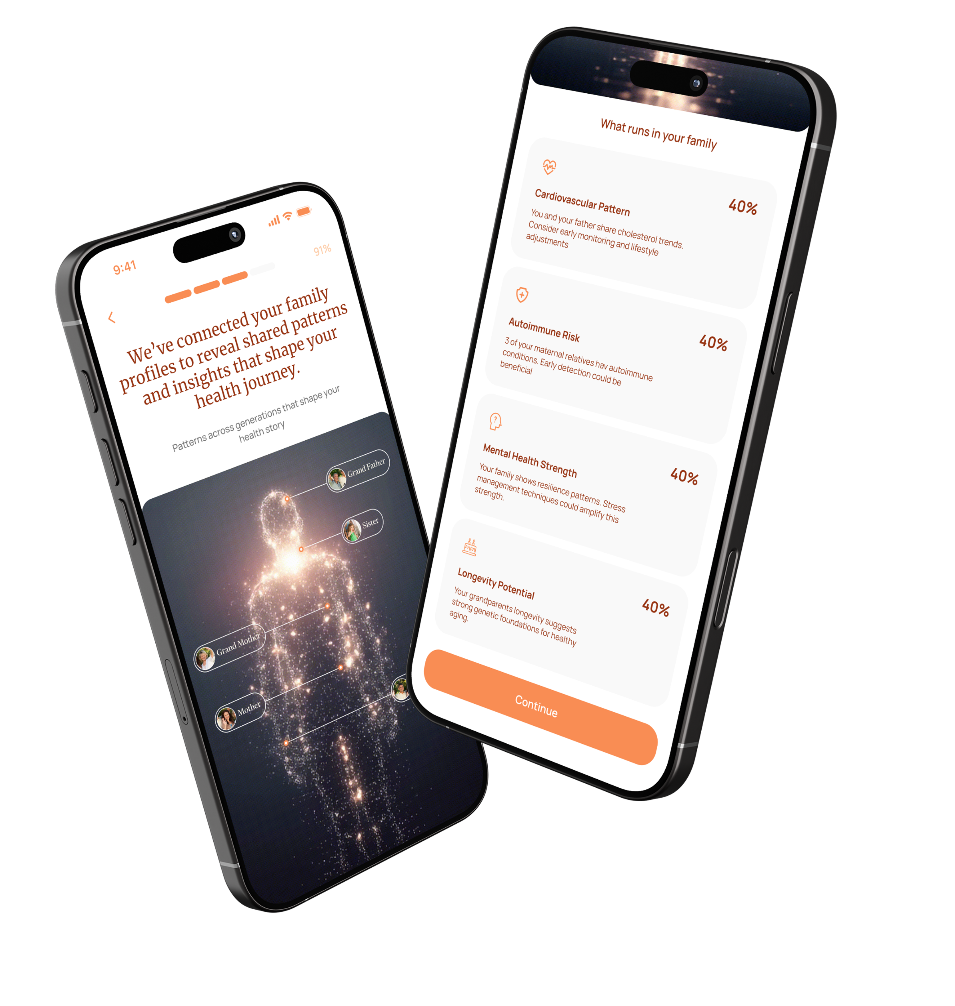 AI insights app screens